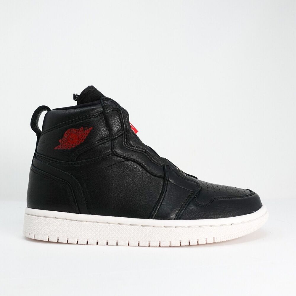 Women's Nike Air Jordan 1 Hi Zip Size 6 AT0575 006 Black Gym Red
